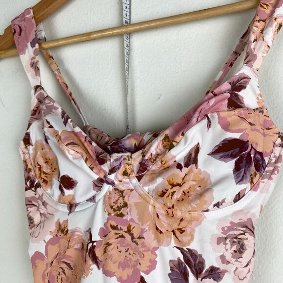 Maaji Afrodita Danish Classic One Piece Size Medium Pink White Brown Burgundy - Picture 6 of 14